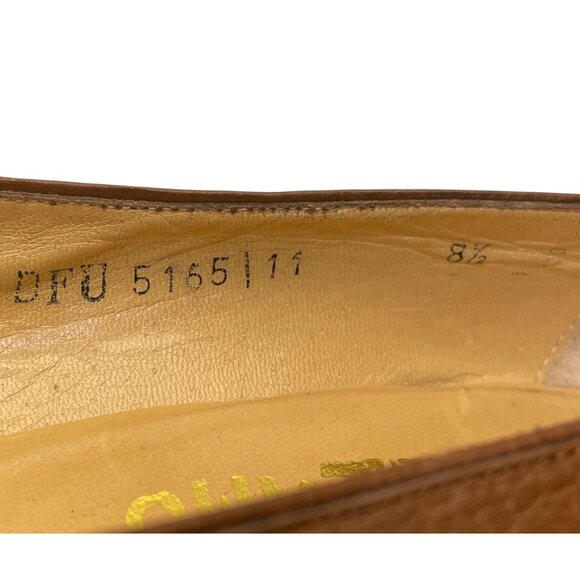 Salvatore Ferragamo Women’s Brown Leather Tassel Design Heeled Loafers Size 8.5 - Picture 7 of 9